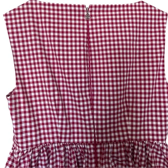 Kate Spade | Mini Gingham Vineyard Dress in Lava Falls Red & White Checkered - Picture 4 of 7